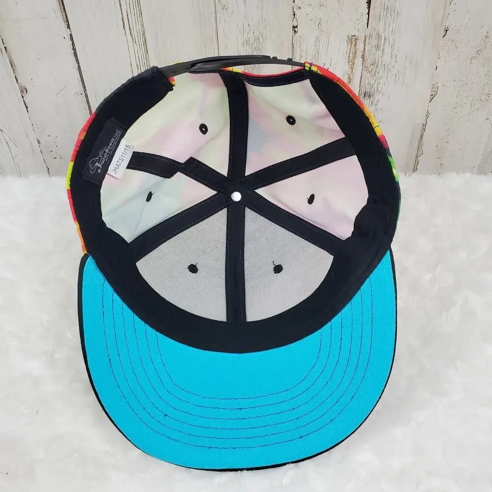 Jacobson Kings Island Tie Dye Snapback Cap Red Green OSFM